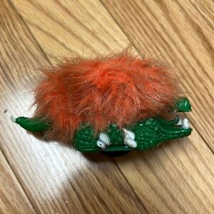 VTG GoBots Narligator Narlies Rock Lords 80’s Green Gator Croc Orange Fur 4 1/2”
